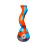 Bong de Silicone Zig-Zag 26cm vermelho e azul