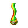 Bong de Silicone Zig-Zag 26cm verde, vermelho e amarelo