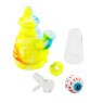 Bong de Silicone e Vidro Eye Tie-Dye 18cm de lado desmontado tabacaria da mata