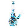Bong de Silicone e Vidro Eye Blue 18cm de frente tabacaria da mata
