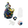 Bong de Silicone e Vidro Eye Batman 18cm de frente desmontado tabacaria da mata