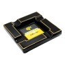 Cinzeiro de Porcelana Quadrado Cohiba preto