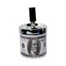 Cinzeiro de Metal Pequeno c/ Tampa Giratória Dólar