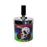 Cinzeiro de Metal Pequeno c/ Tampa Giratória Skull Lover