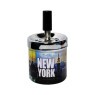 Cinzeiro de Metal Pequeno c/ Tampa Giratória New York