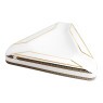 Cinzeiro de Cerâmica Triângulo Branco c/ Dourado lado