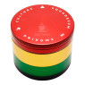 Dichavador de Alumínio Squadafum 4 Partes vermelho, amarelo, verde e preto