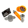 Kit Pipe de Metal C/ Mini Dichavador de frente tabacaria da mata 