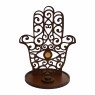 Incensário Wood Burning Mão Hamsa