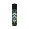 Isqueiro Clipper Colorful Skulls Green