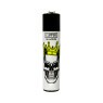 Isqueiro Clipper Skulls Heads branco e amarelo