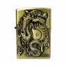 Isqueiro de Metal Dourado Dragon