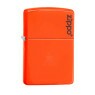  Zippo Navy Matte Laranja Neon
