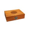 Mini Box Glass Wood Burning Flor da Vida