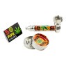 Kit Pipe Metálico C/ Case e Acessórios de lado tabacaria da mata