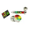 Kit Pipe Metálico C/ Case e Acessórios de lado tabacaria da mata