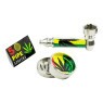 Kit Pipe Metálico C/ Case e Acessórios de lado tabacaria da mata