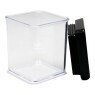 Mini Pote Hermético Quadrado Lumini Black 180ml aberto