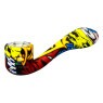 Pipe de Silicone amarelo, vermelho e azul