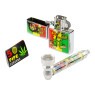 Kit Pipe de Metal C/ Isqueiro de lado tabacaria da mata