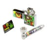 Kit Pipe de Metal C/ Isqueiro de lado tabacaria da mata
