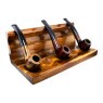 Suporte Reto P/ 5 Cachimbos em Madeira