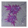 Quadro Bordado Weed Purple