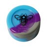 Slick de Silicone Cultura Dab 7ml Bee azul, roxo e cinza