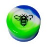 Slick de Silicone Cultura Dab 7ml Bee verde, branco e azul