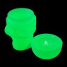 Slick Skull Slow Burning de Silicone 15ml de lado aberto no escuro