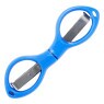 Tesoura Dobrável Plástico Azul de frente fechada