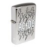 Isqueiro Zippo AC/DC Logo Street Chrome 48641 de lado
