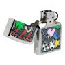 Isqueiro Zippo All Luck Design 48682 aberto de frente