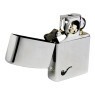 Isqueiro Zippo Classic Pipe Brushed Chrome 200PL aberto de frente