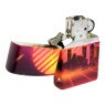 Isqueiro Zippo Cyber City Colorful Design 48505 aberto de frente