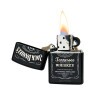 Isqueiro Zippo 49281 Jack Daniel's aberto com chama