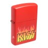 Isqueiro Zippo Kiss Logo With Flames Red Matte 48642 de lado