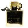 Insert P/ Isqueiro Zippo Dourado 206110 de frente