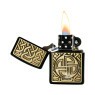 Isqueiro Zippo 49538 Norse Antique Brass Emblem aberto