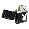 Isqueiro Zippo Play Boy Matte Black 29578 de frente aberto