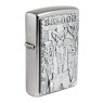 Isqueiro Zippo Saloon Skull Emblem 49298 de lado