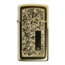 Isqueiro Zippo Slim Brass Venetian 1652B de frente