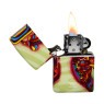 Isqueiro Zippo 49435 Trippy Design aberto com chama