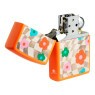Isqueiro Zippo Wavy Flower Design 48718 aberto