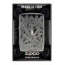 Isqueiro Zippo Black Polished Cannabis 48924 de frente na embalagem