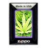 Isqueiro Zippo Cannabis Purple Matte 49790 de frente na embalagem