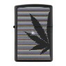 Isqueiro Zippo Cannabis Black Matte 48927 de frente