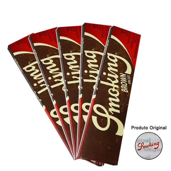 Kit de Seda Smoking Brown Kit com 5 unidades