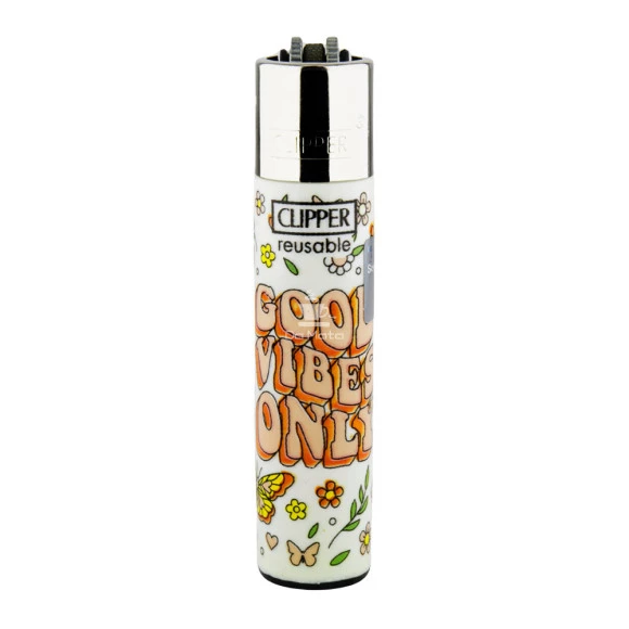 Isqueiro Clipper 70's Vibes de frente tabacaria da mata 
