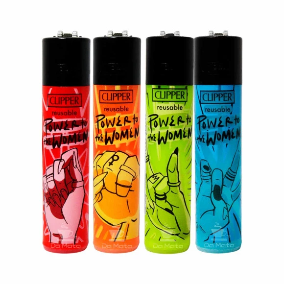 Kit com 4 Isqueiros Clipper Feminism Edição para Colecionador